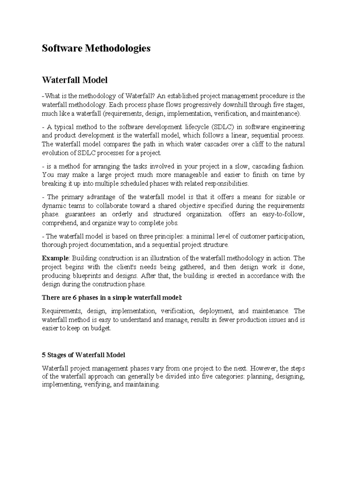 Software Methodologies Overview: Waterfall, V-Model, Incremental, and ...