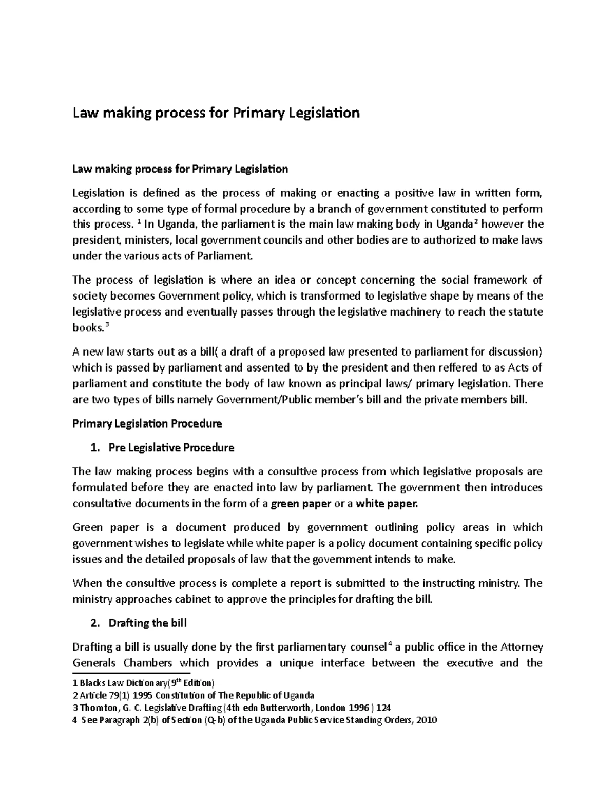 Administrative Law reading list - ISLAMIC UNIVERSITY IN UGANDA LL. II ...