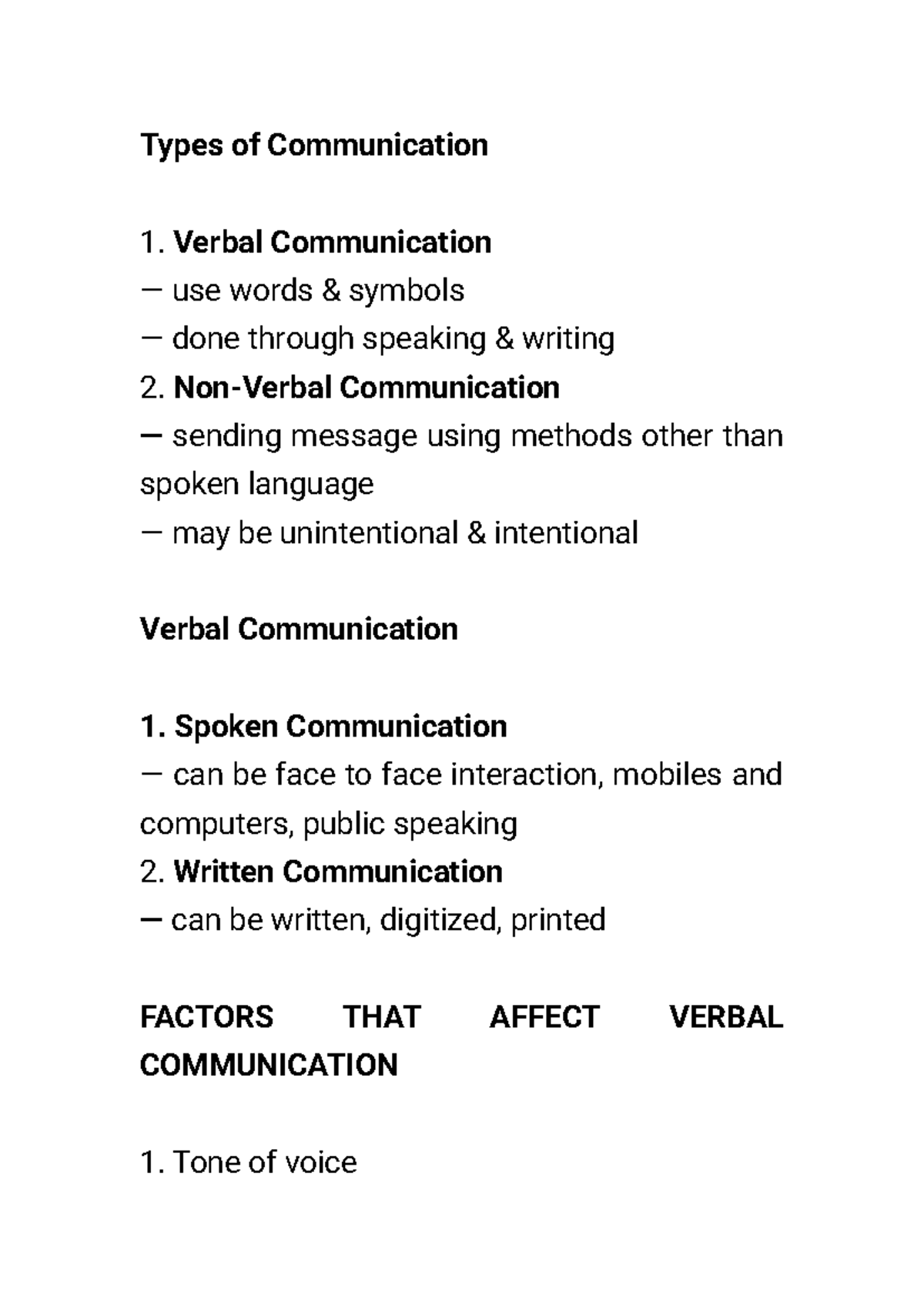 Communication Types and Principles: Reviewer for Exam Quizzes 3 - Studocu