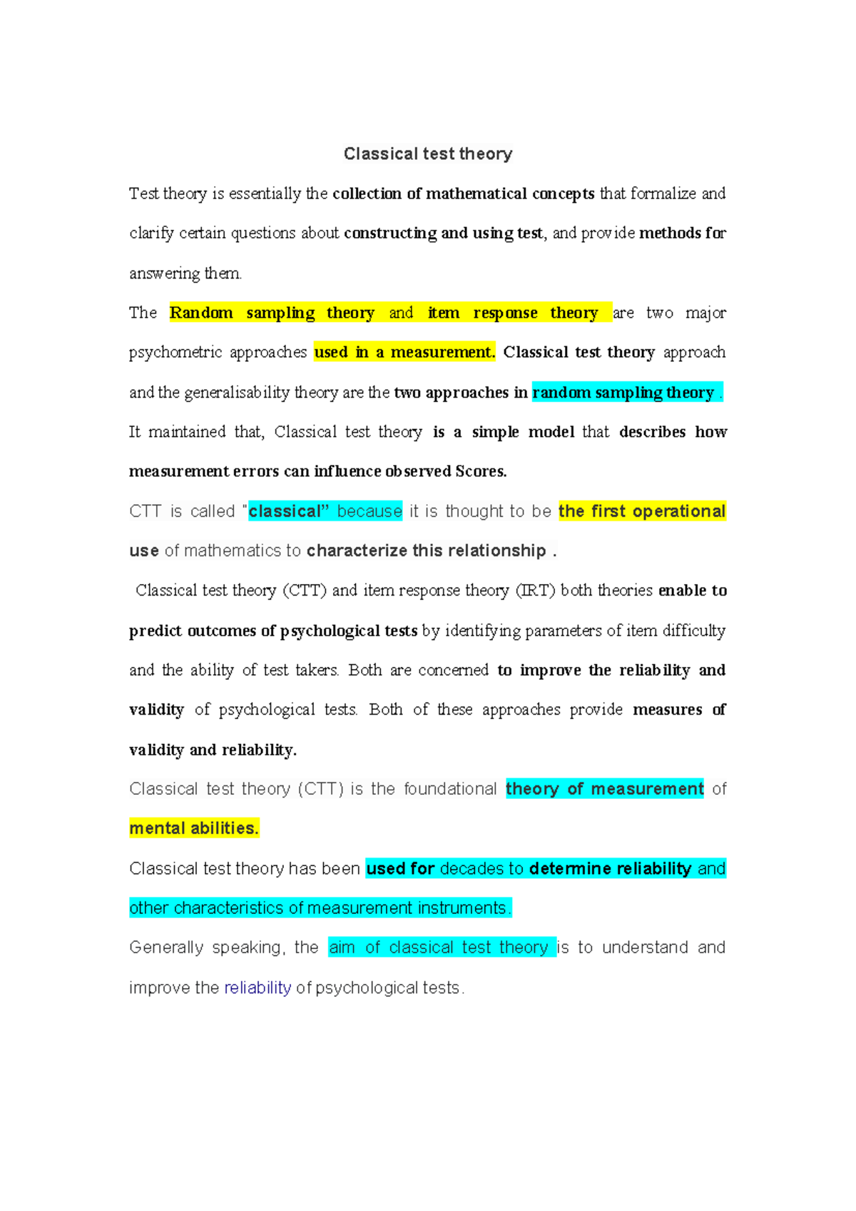 Classical Test Theory: Understanding Measurement Errors and Reliability ...