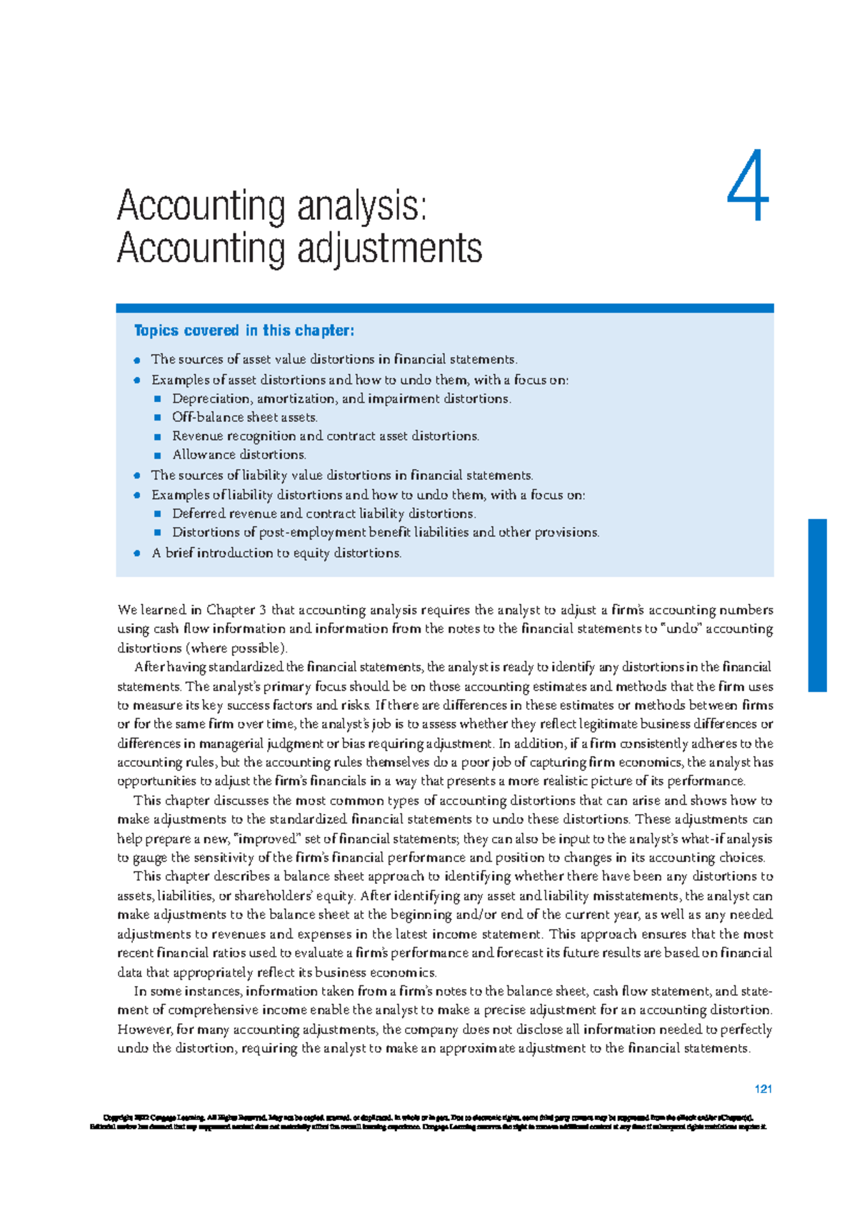 C4 - Accounting Adjustments: Analyzing Asset and Liability Distortions ...