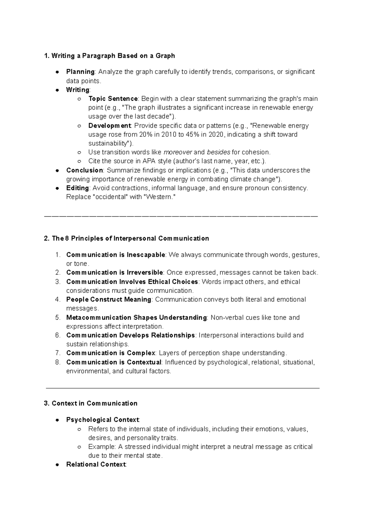 Academic Communication - Writing a Paragraph Based on a Graph Planning ...