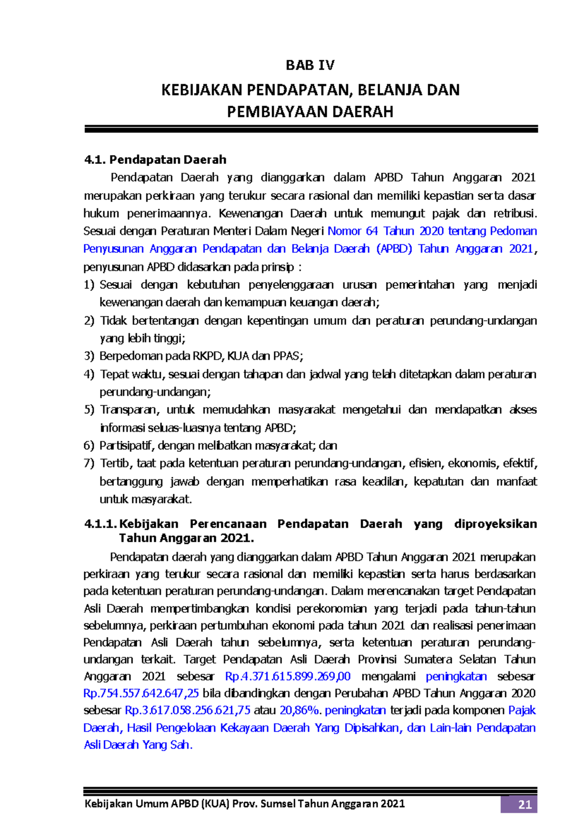 Kebijakan Anggaran Pendapatan dan Belanja Daerah APBD 2021 - Studocu