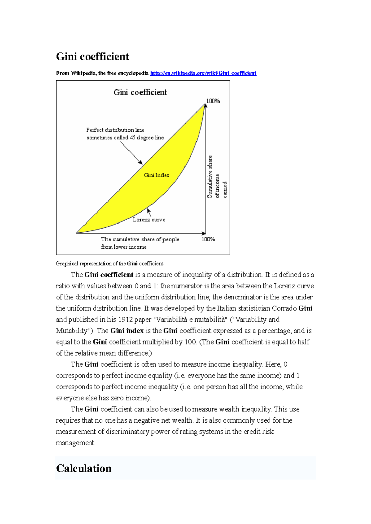 Gini Coefficient Analysis: Understanding Income Inequality - Studocu