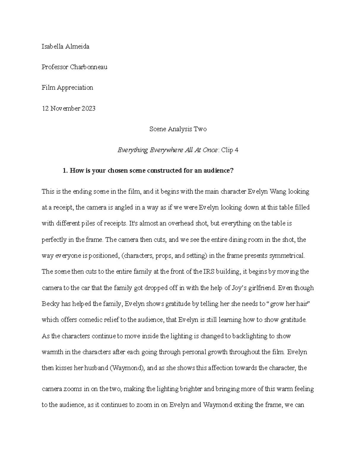 Scene Analysis 2: Everything Everywhere All At Once - Final Insights ...