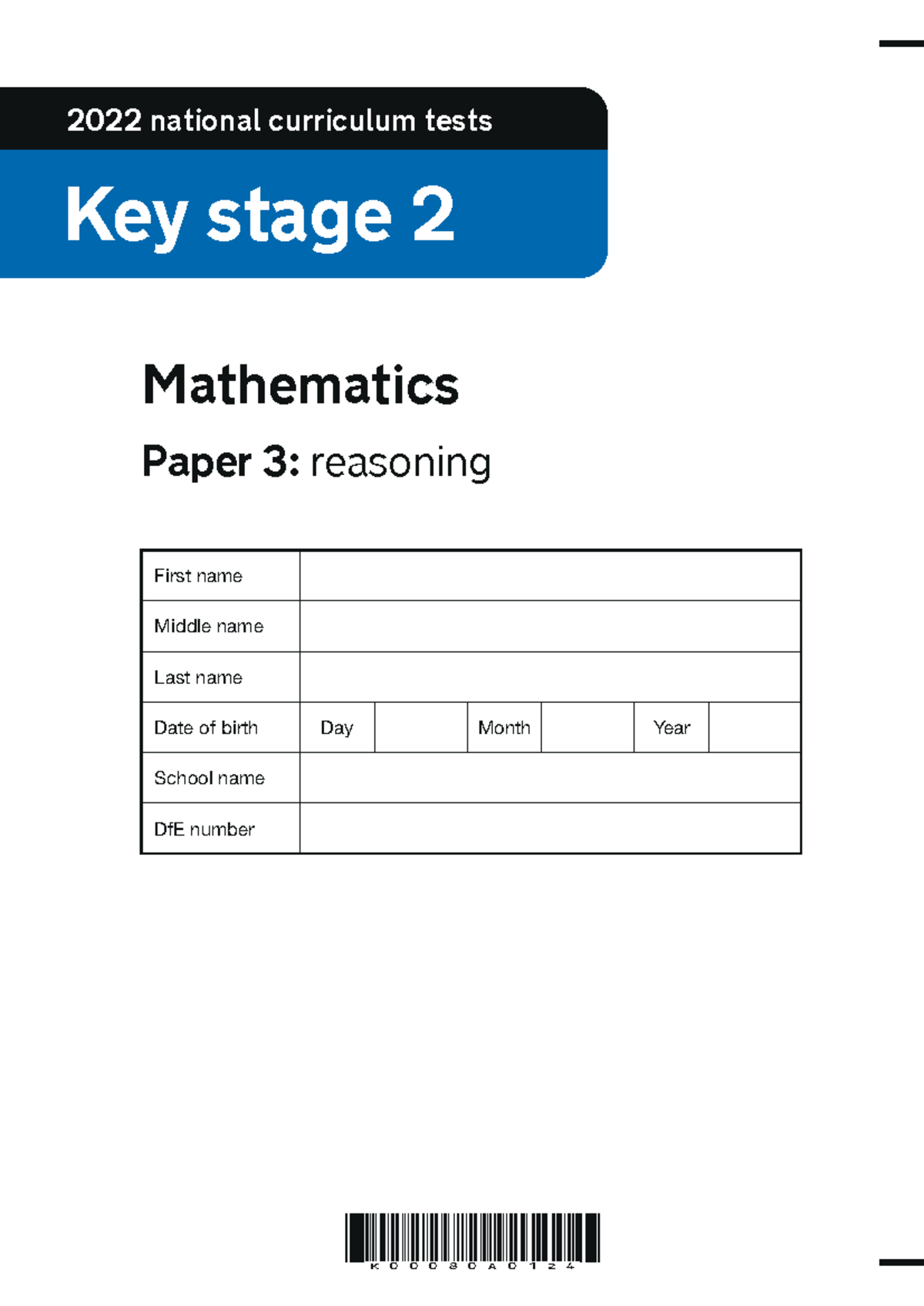 SATS2022P3 - Mathematics Paper 3 Reasoning Questions and Answers - Studocu