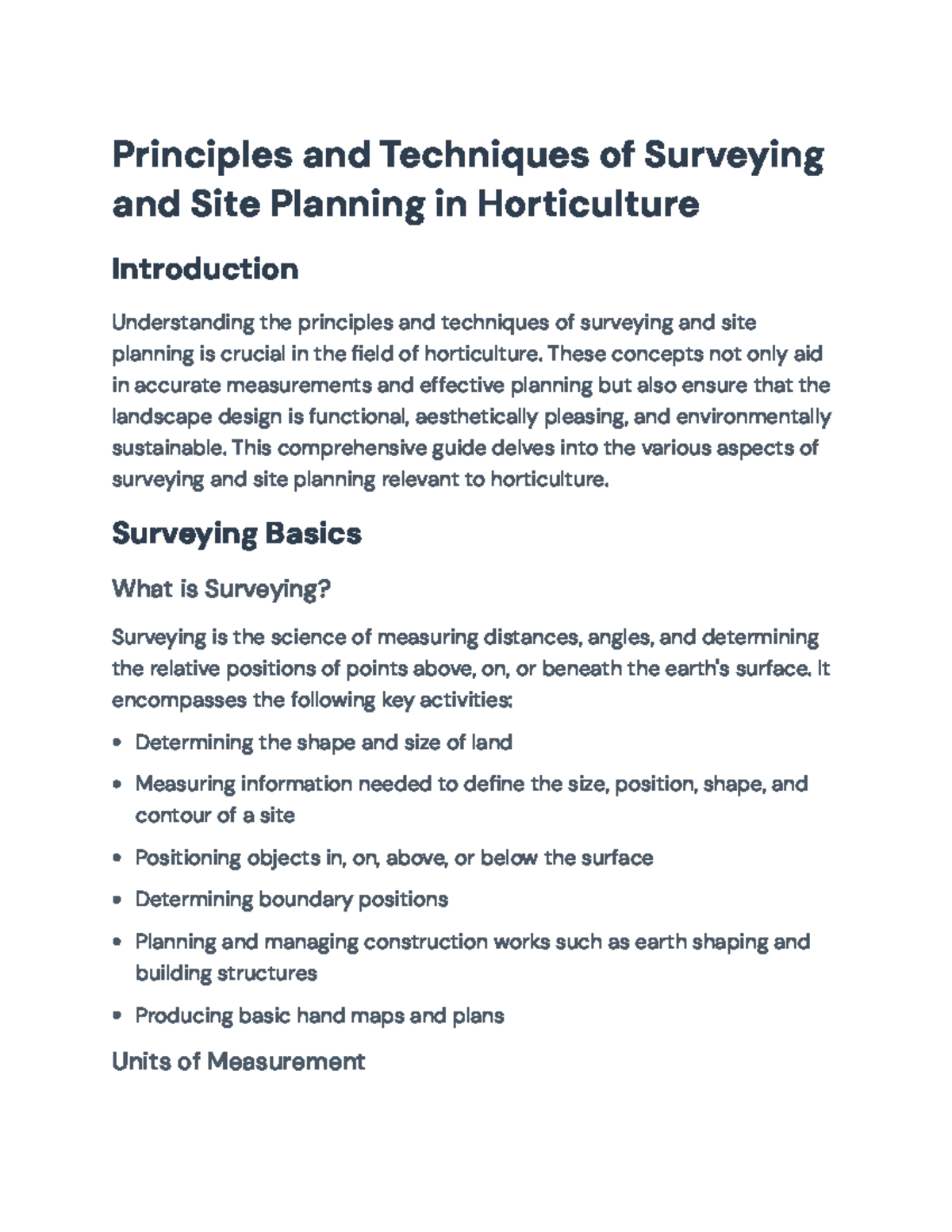 Principles and Techniques of Surveying and Site Planning in ...