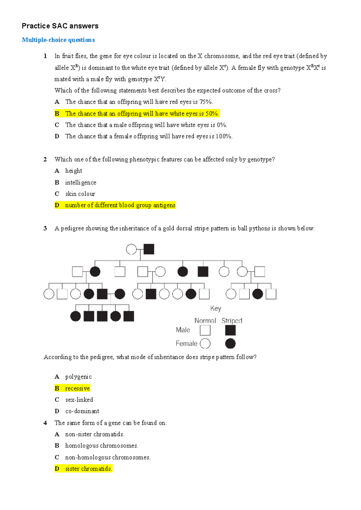 Practice SAC answers - Practice SAC answers Multiple-choice questions 1 ...