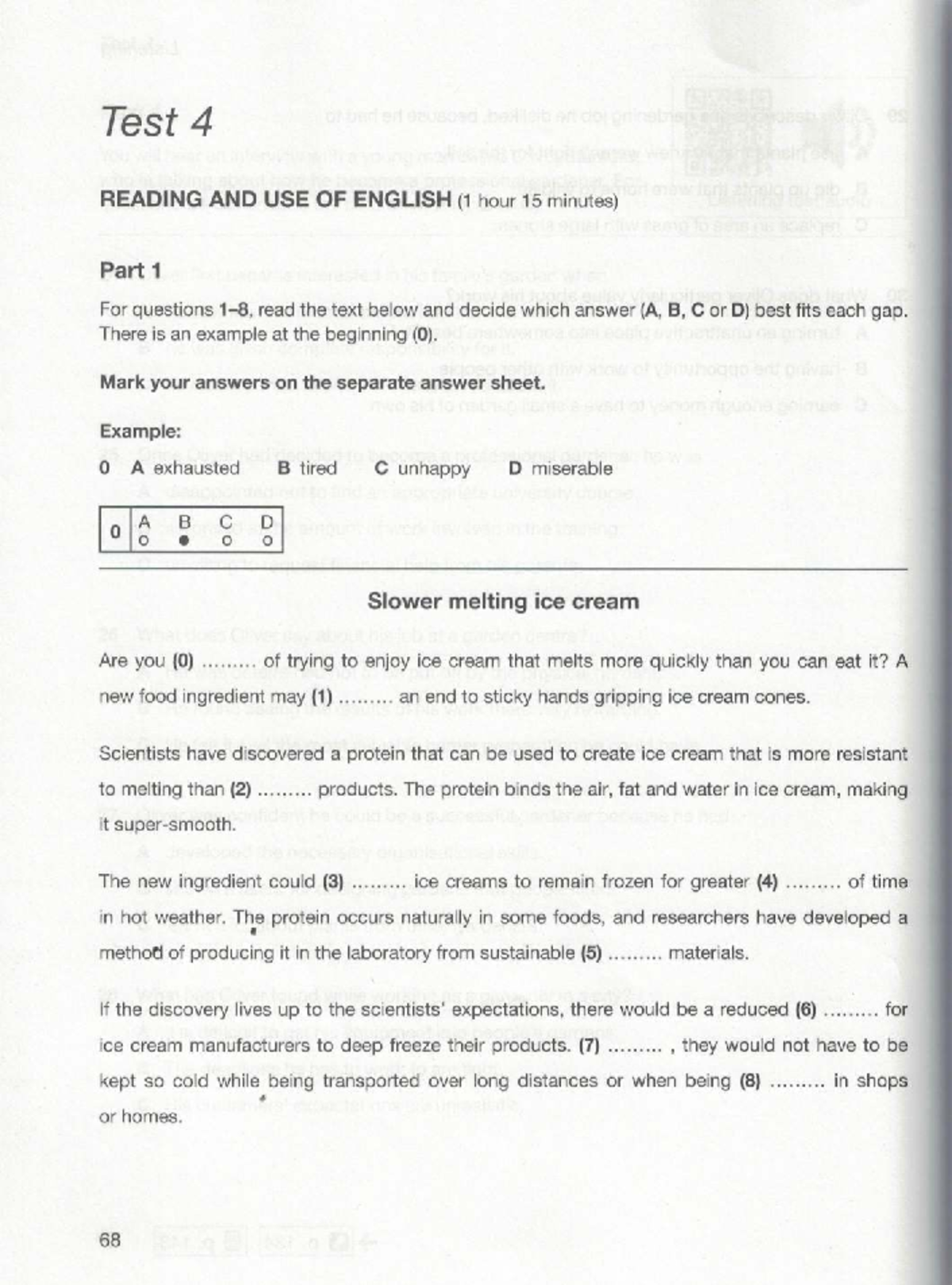 633246638 First for Schools 4 Test 4 Reading and Use of English - Studocu