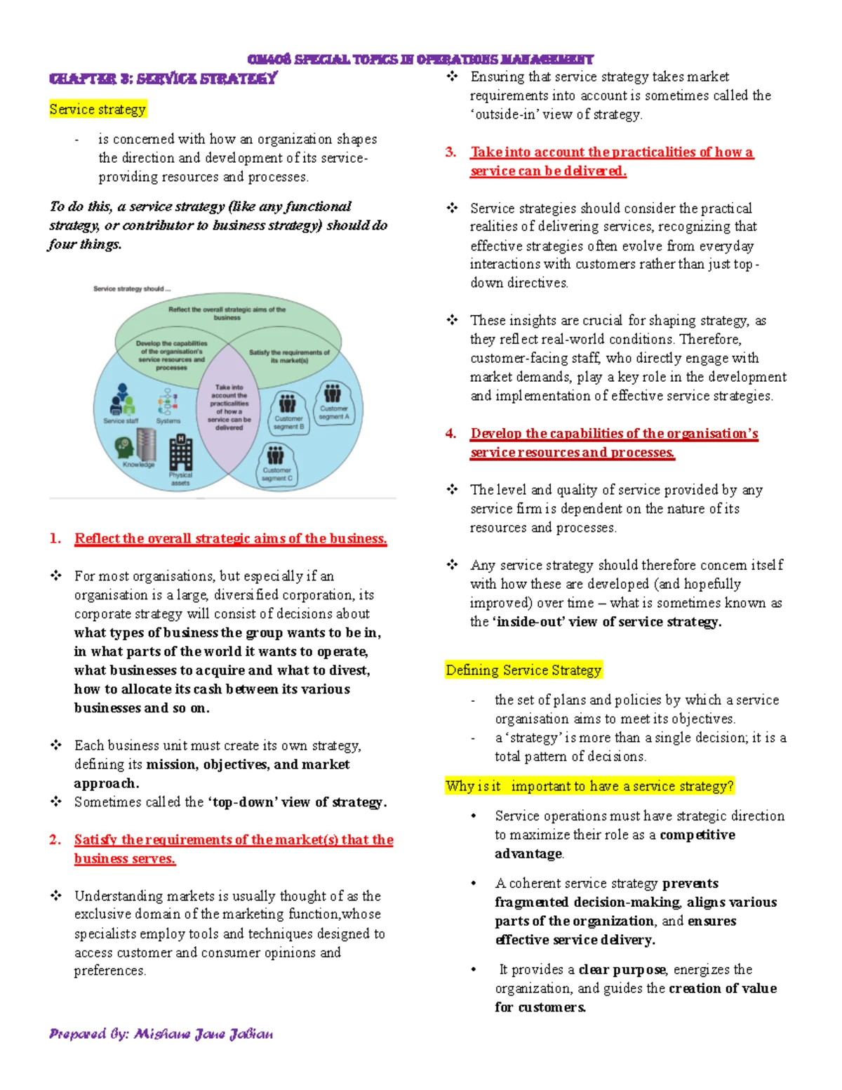 OM408 STOM Final Exam Reviewer - Service Operations Notes - Studocu