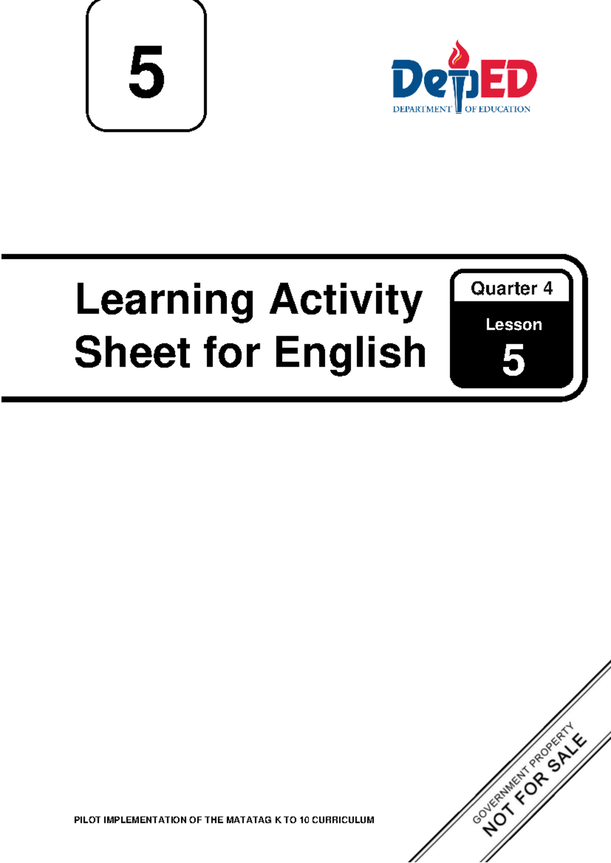 Q4 LAS English 5: Lesson 5 - Main Ideas & Supporting Details - Studocu