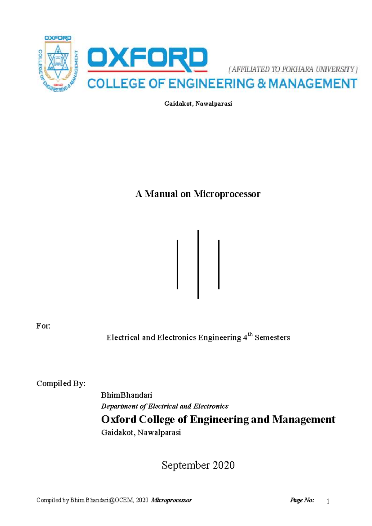 Final Notes on Microprocessors: EE 4th Sem - Spring 2020 Summary - Studocu