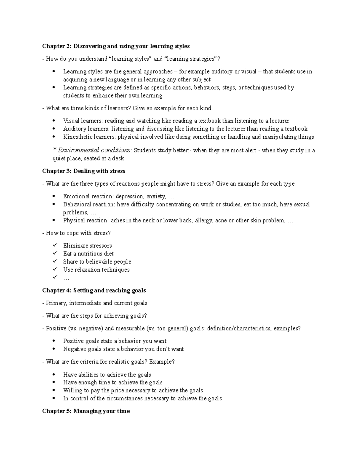 Essential College Study Skills: Learning Styles, Stress, & Time ...