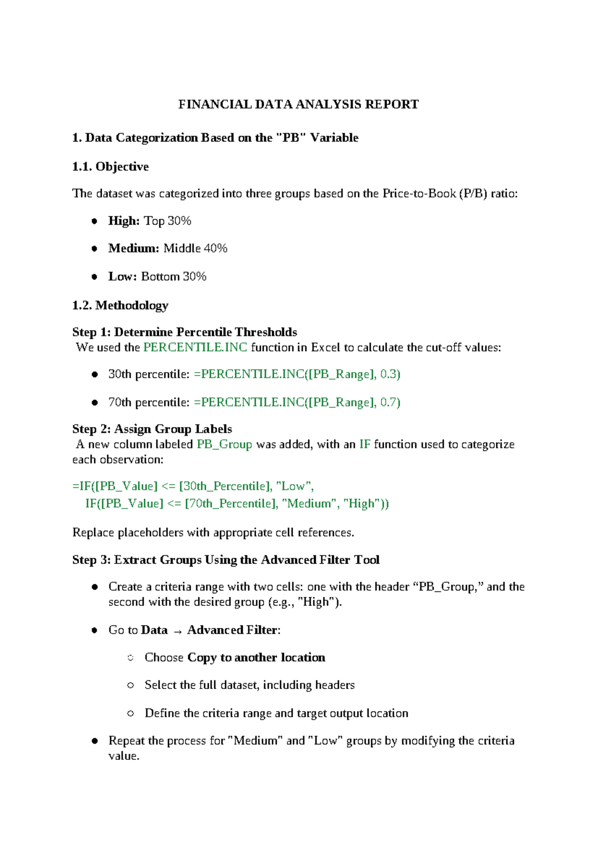 BA Assignment Report: Financial Data Analysis & Correlation Insights ...