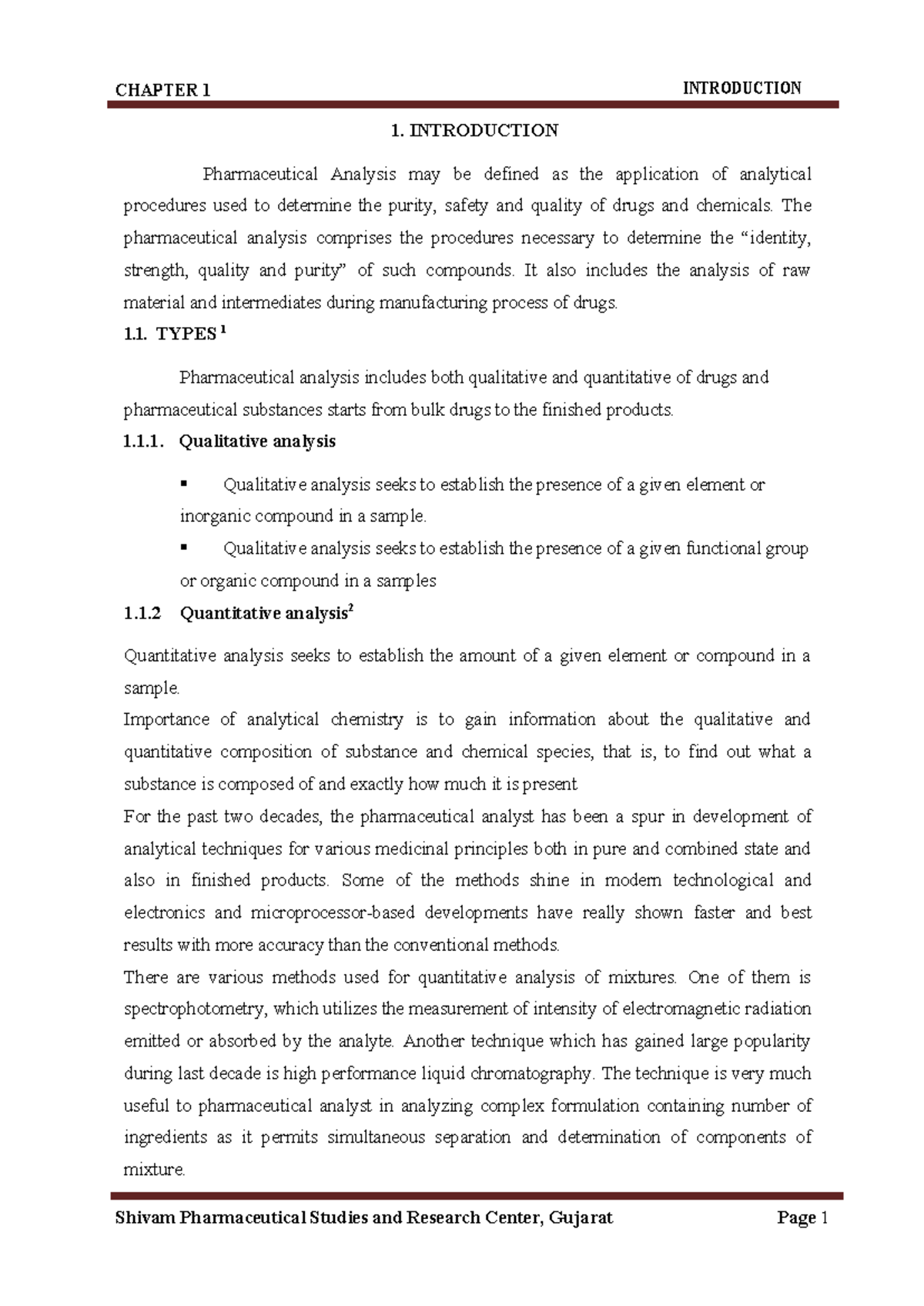 Pharmaceutical Analysis: Introduction & Method Development (PHAR 101 ...