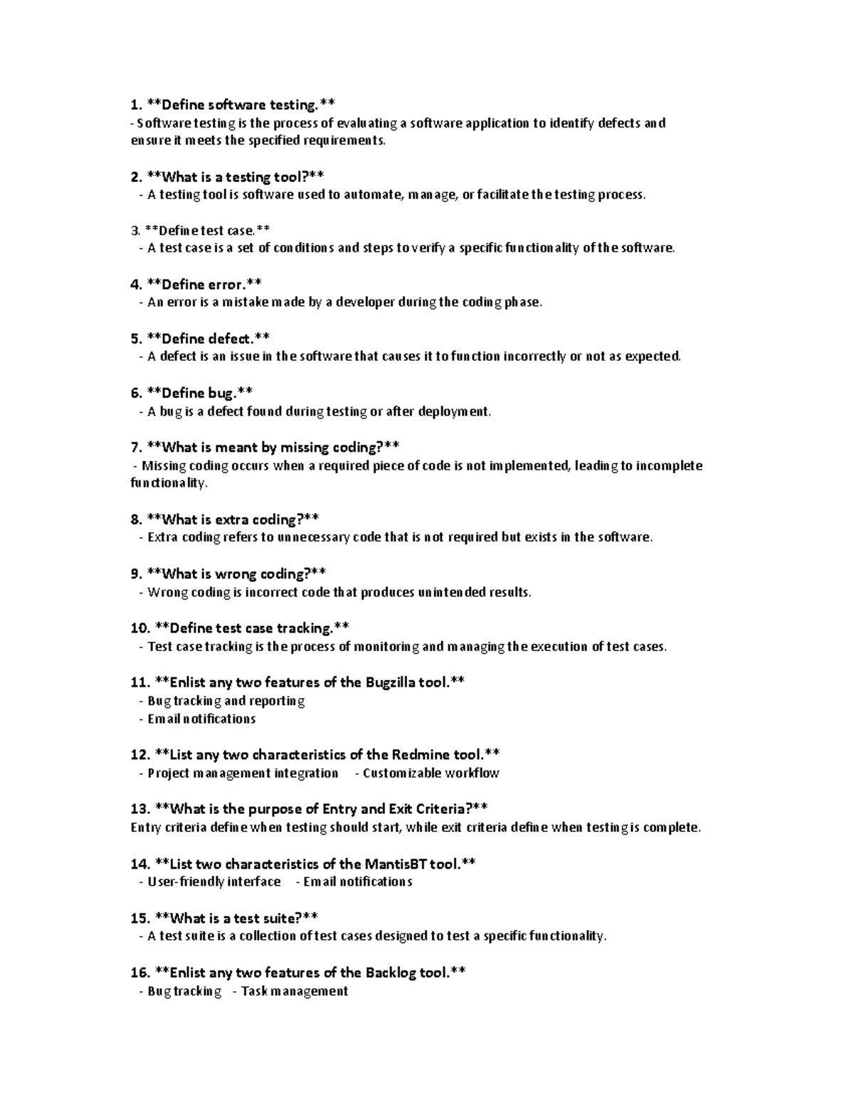 Stt - Software Testing Concepts and Techniques Overview - Studocu