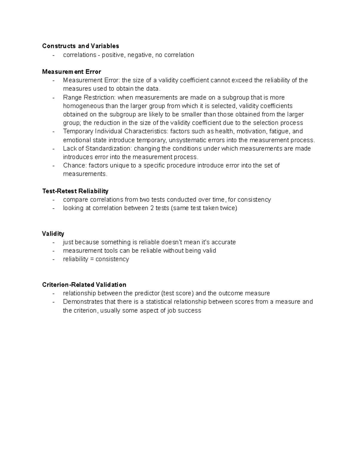 Chapter 2 - Reliability and Validity: Key Concepts and Errors - Studocu