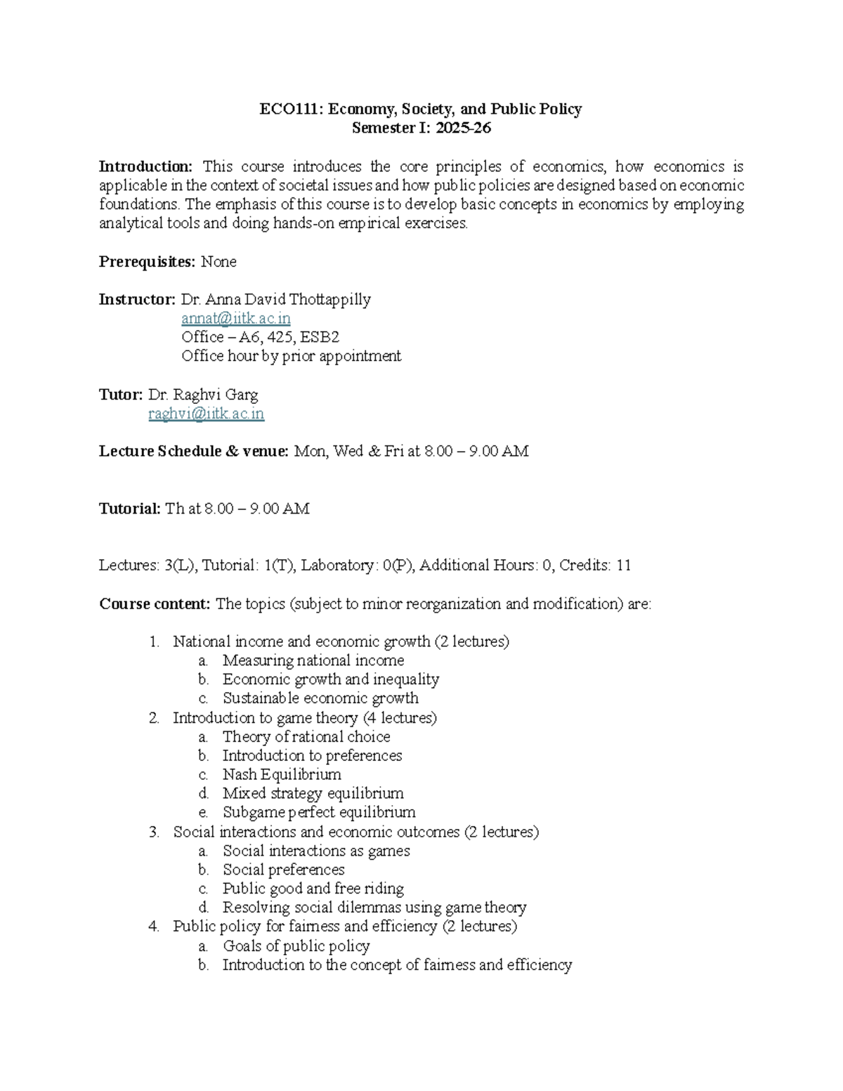 ECO111 FCH - Intro to Economy, Society & Public Policy - Studocu
