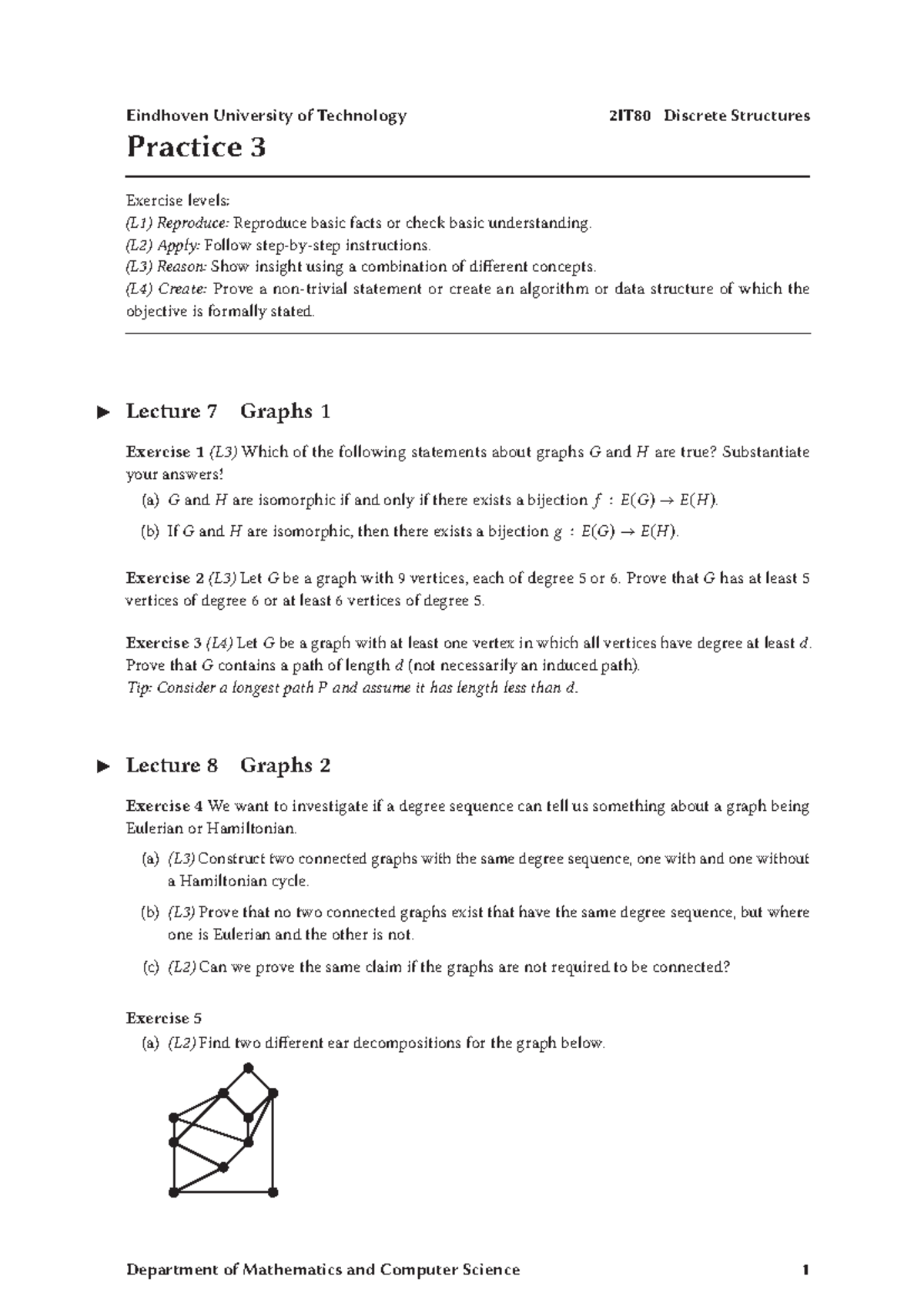 2IT80 P3 - Practice Set: Advanced Graphs and Trees Exercises - Studeersnel