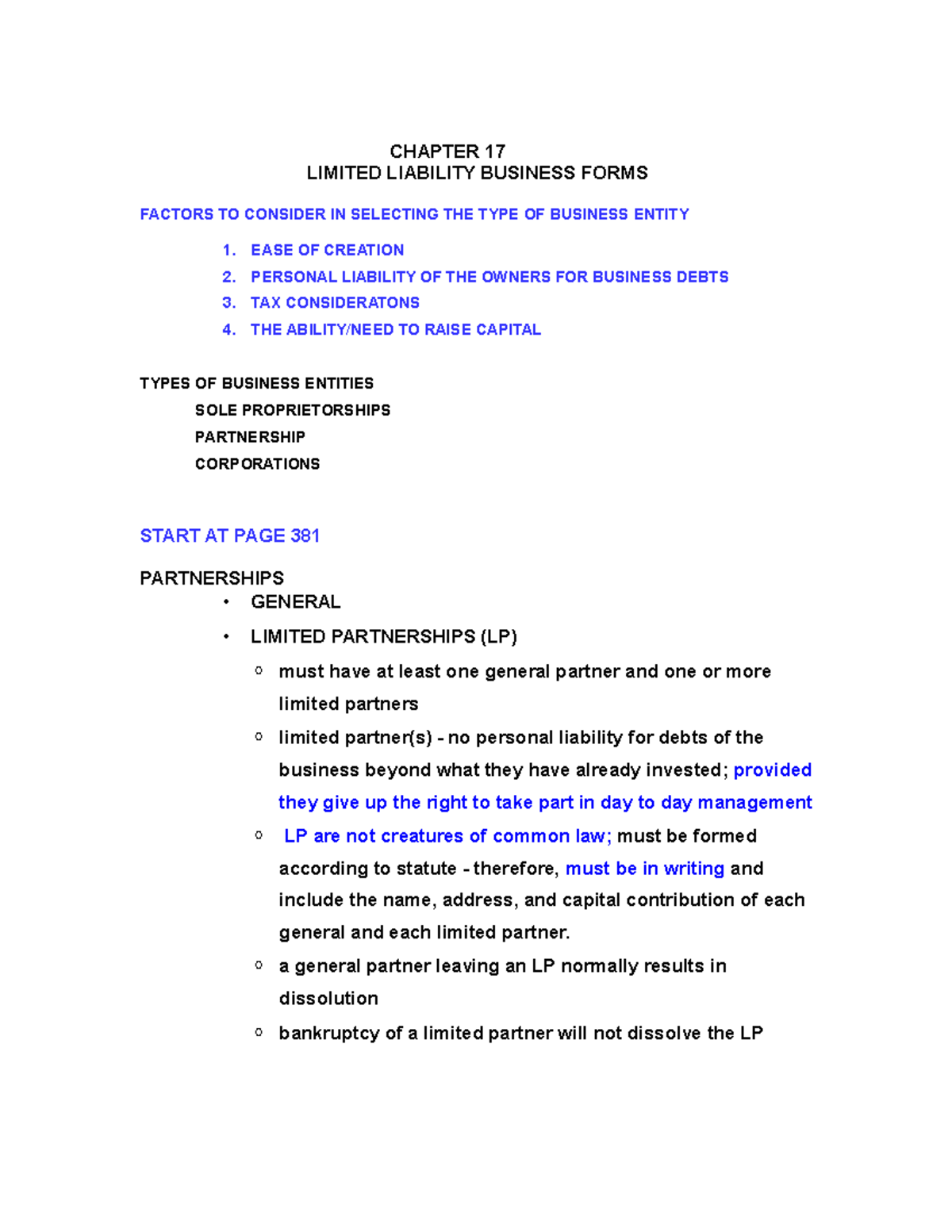 Understanding Limited Liability Business Forms: Key Factors and Types ...