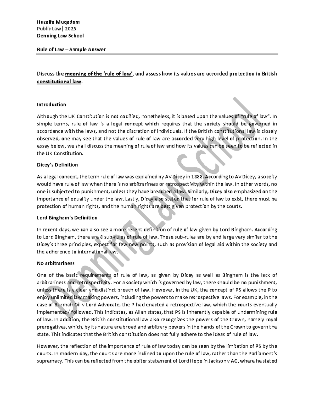 Public Law | 2025: Assessing the Rule of Law in British Constitutional ...