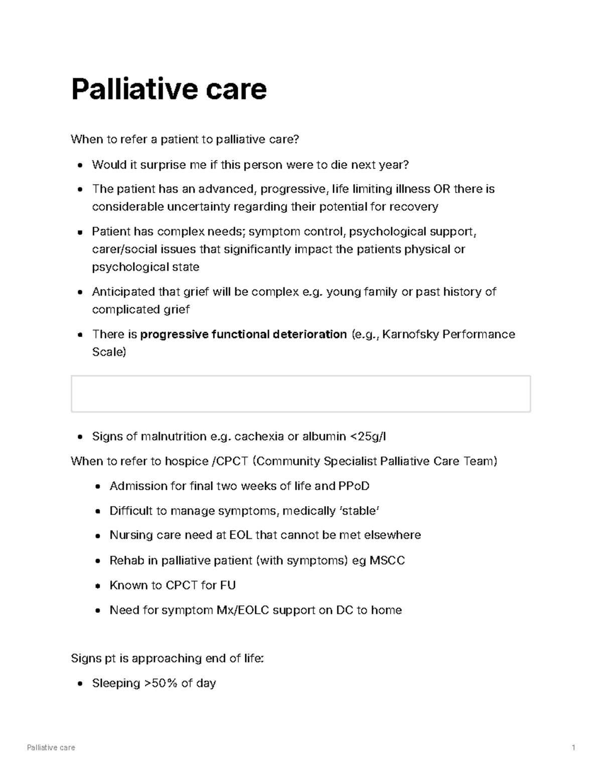 Pal Care - Palliative Care Notes: Referral Guidelines & Management ...