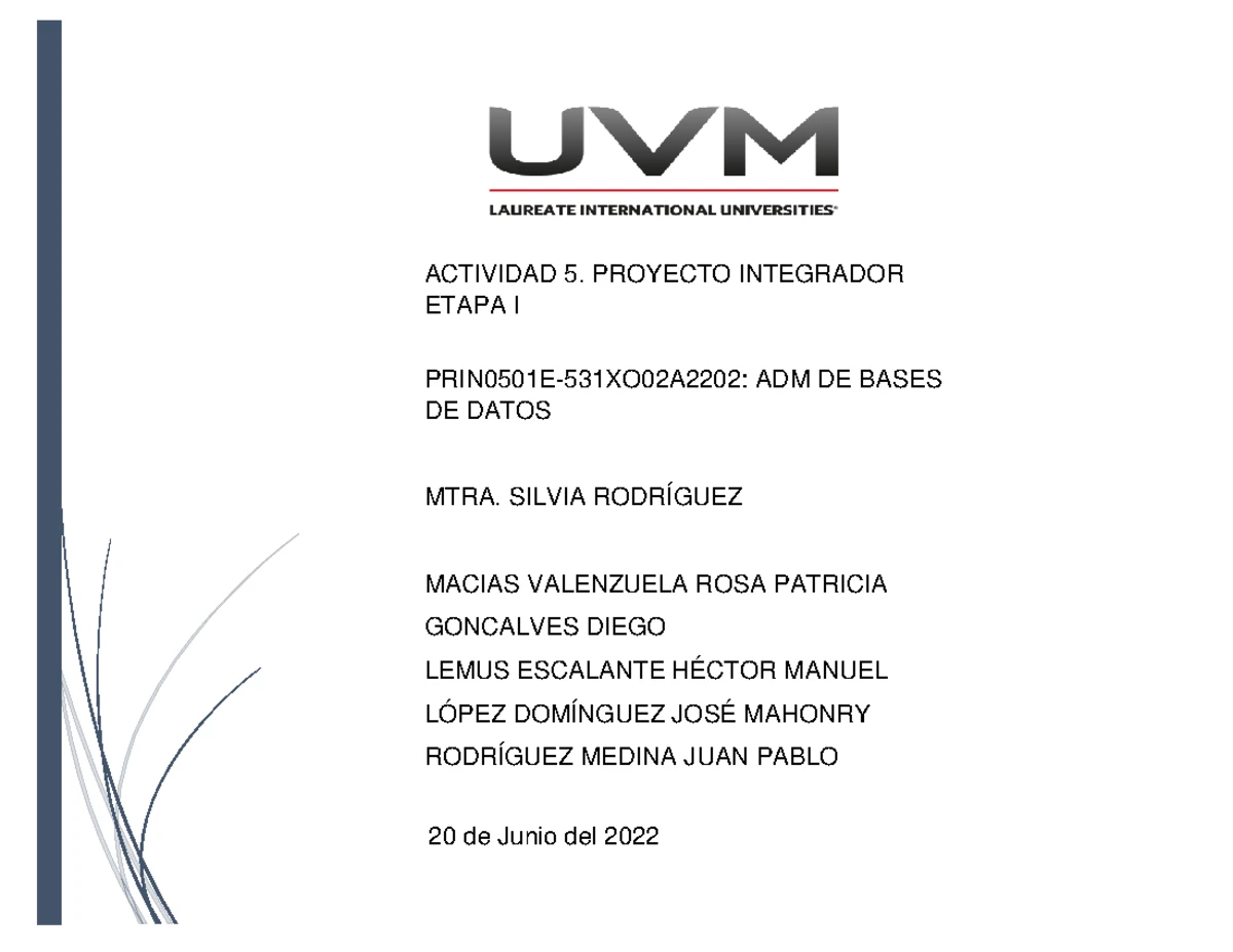 ACTIVIDAD 3: ANÁLISIS DE CASO en Administración de Base de Datos UVM