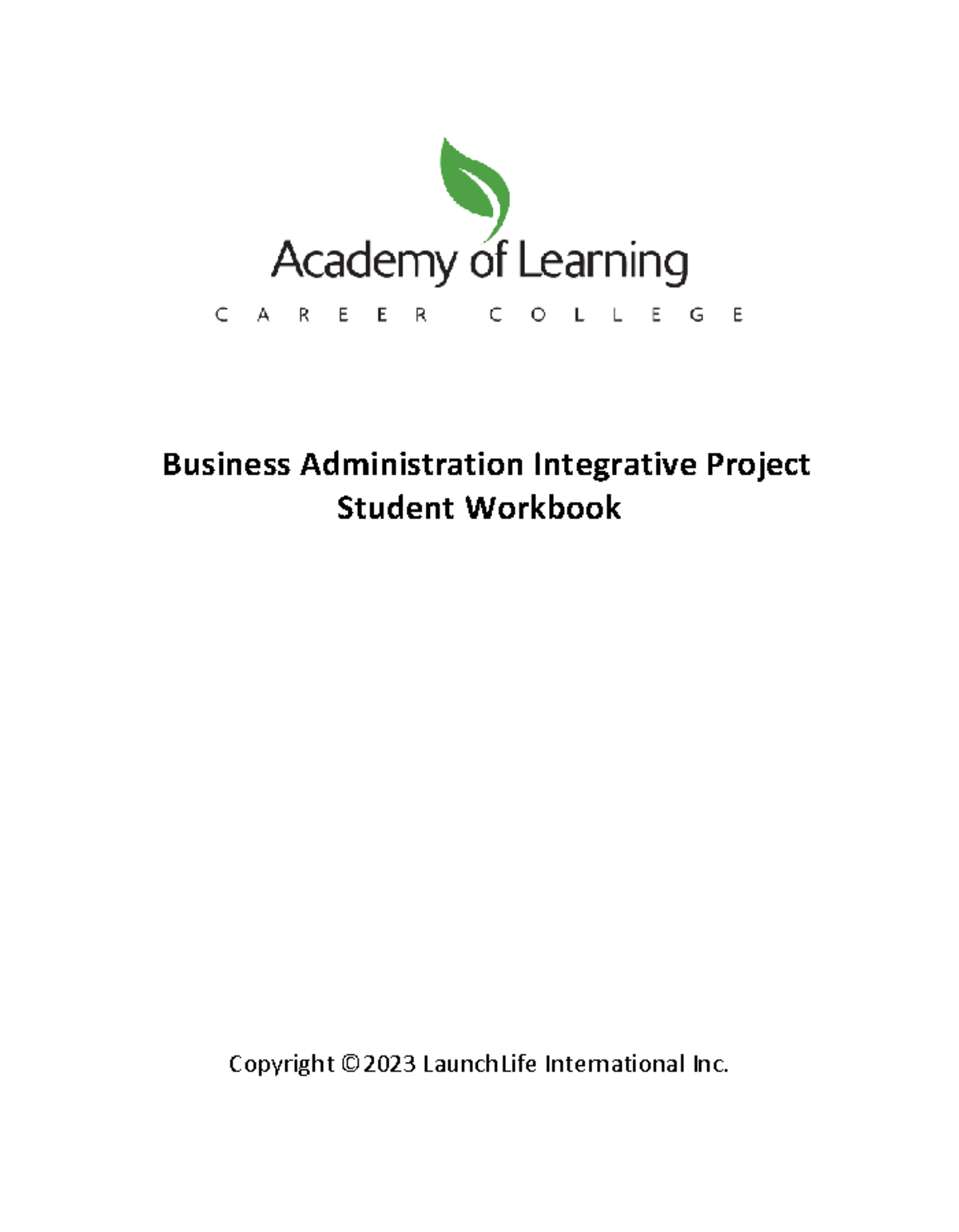 BAIP04E1 - Business Administration Integrative Project Workbook - Studocu