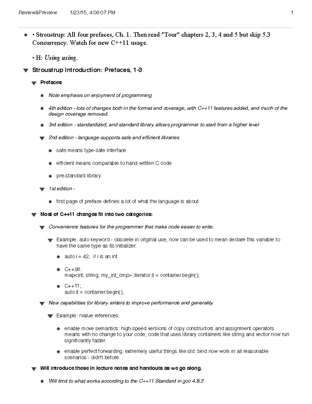 C++11 Concurrency and Abstraction: Overview of Prefaces and Chapters 1 ...