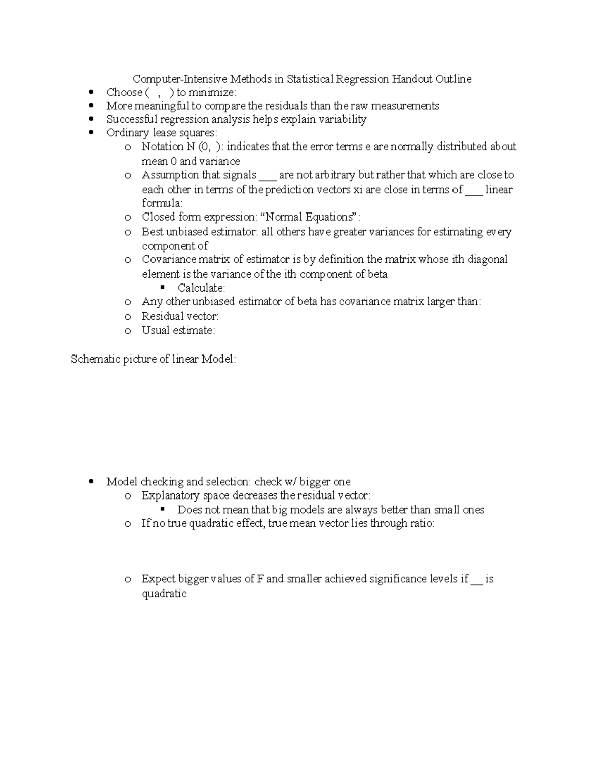 MTH 257 Computer-Intensive Methods in Statistical Regression Handout ...