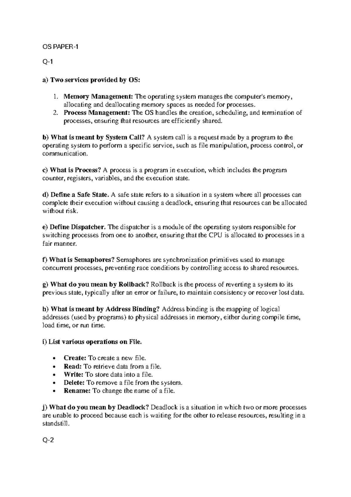 Operating System Assignment (20241008): Layered Approach & Process ...