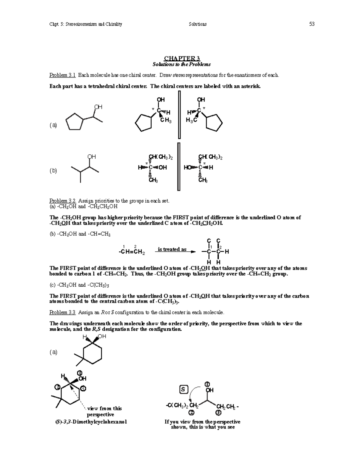 Chpt. 3: Stereoisomerism and Chirality Solutions - Studocu