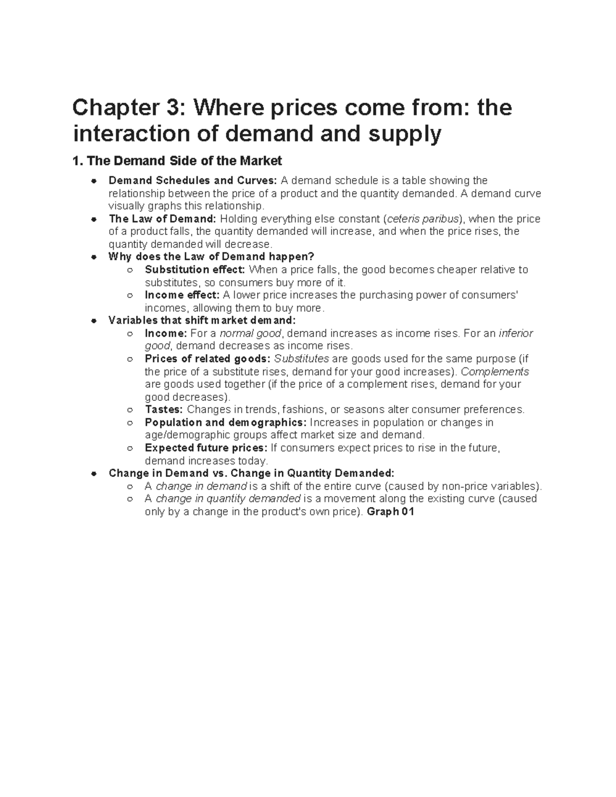 Chapter 3: Demand and Supply Interaction Explained - Studocu
