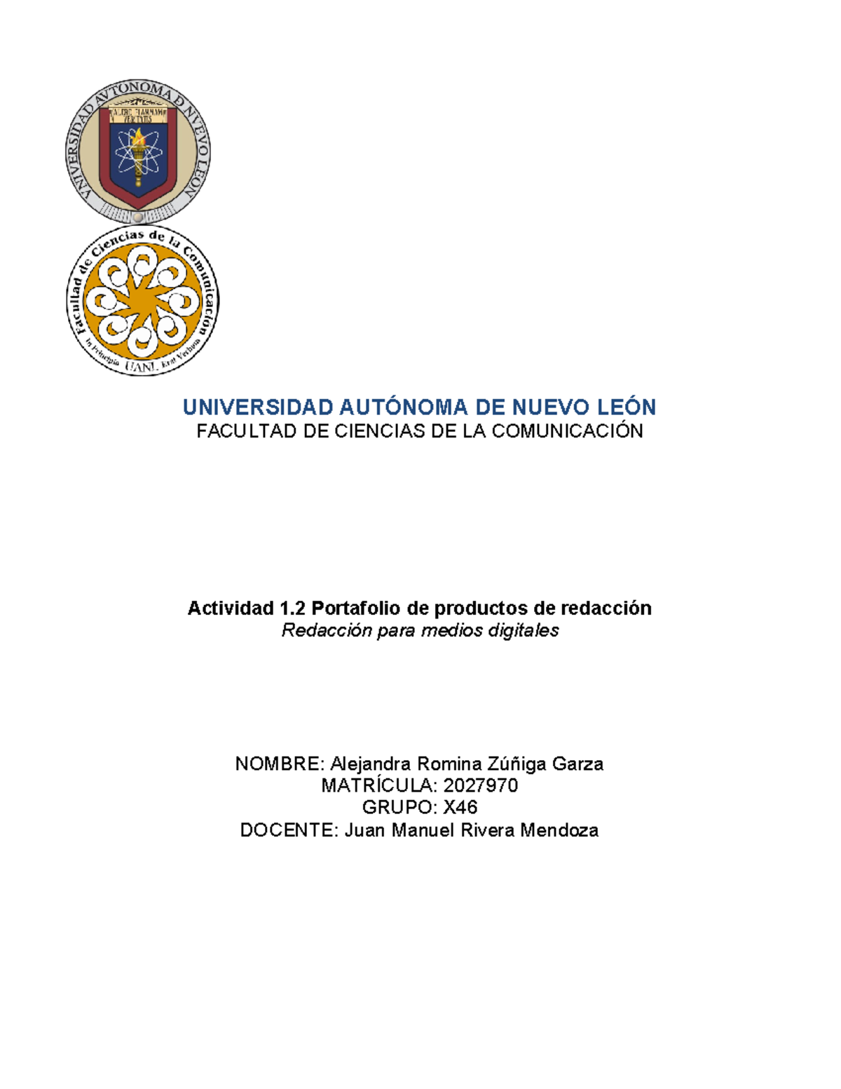 Zuñiga Alejandra Actividad 1 - UNIVERSIDAD AUTÓNOMA DE NUEVO LEÓN ...