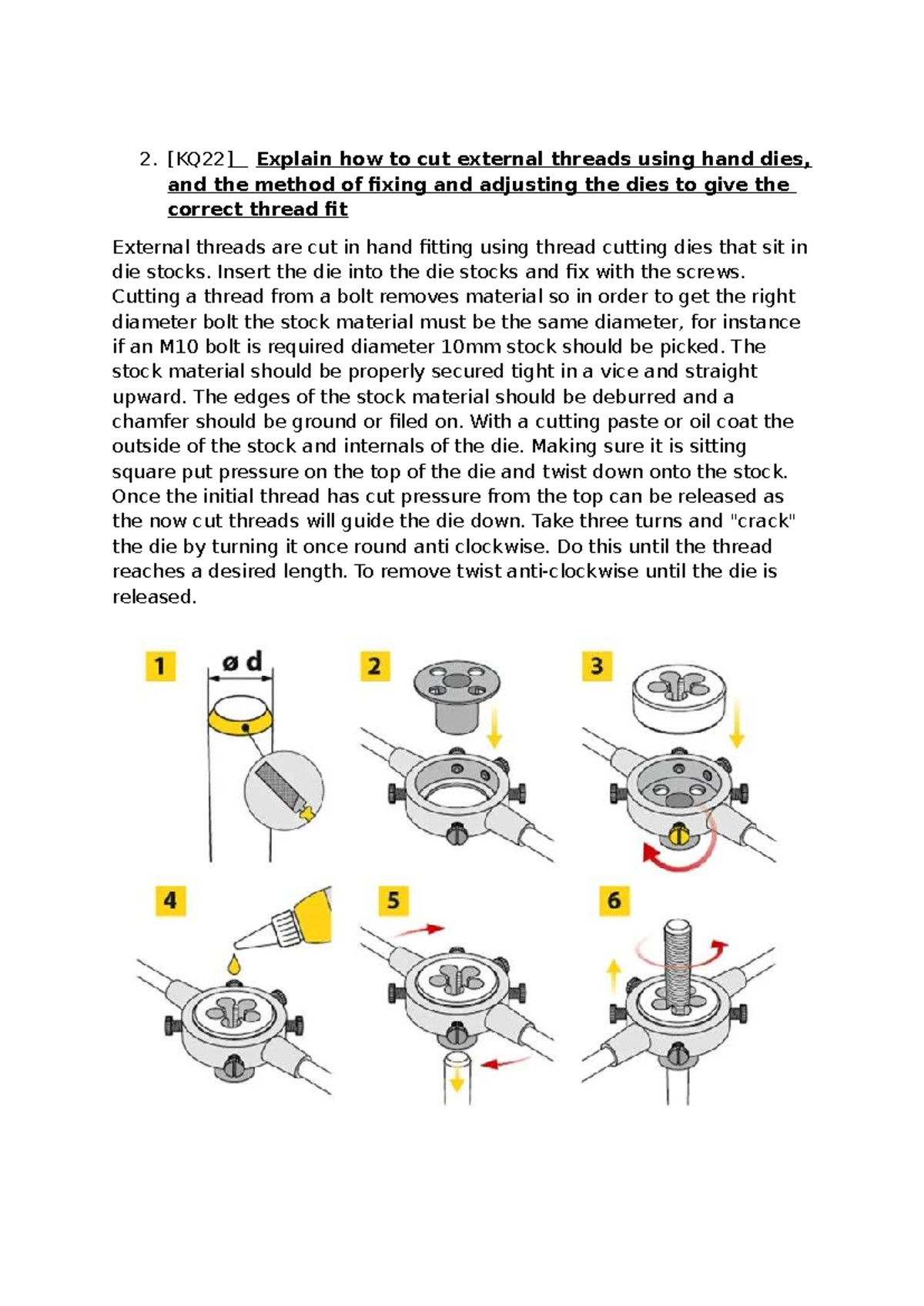 KQ12 - Cutting External Threads and Drill Size Determination Guide ...