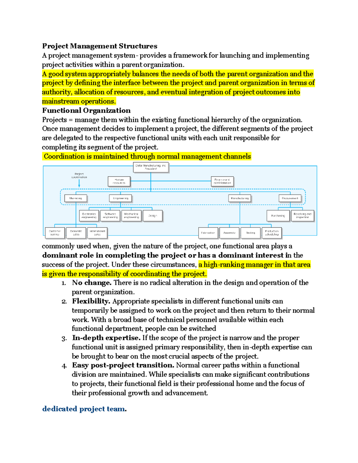 Project Management Concepts and Structures - Week 3 Overview - Studocu
