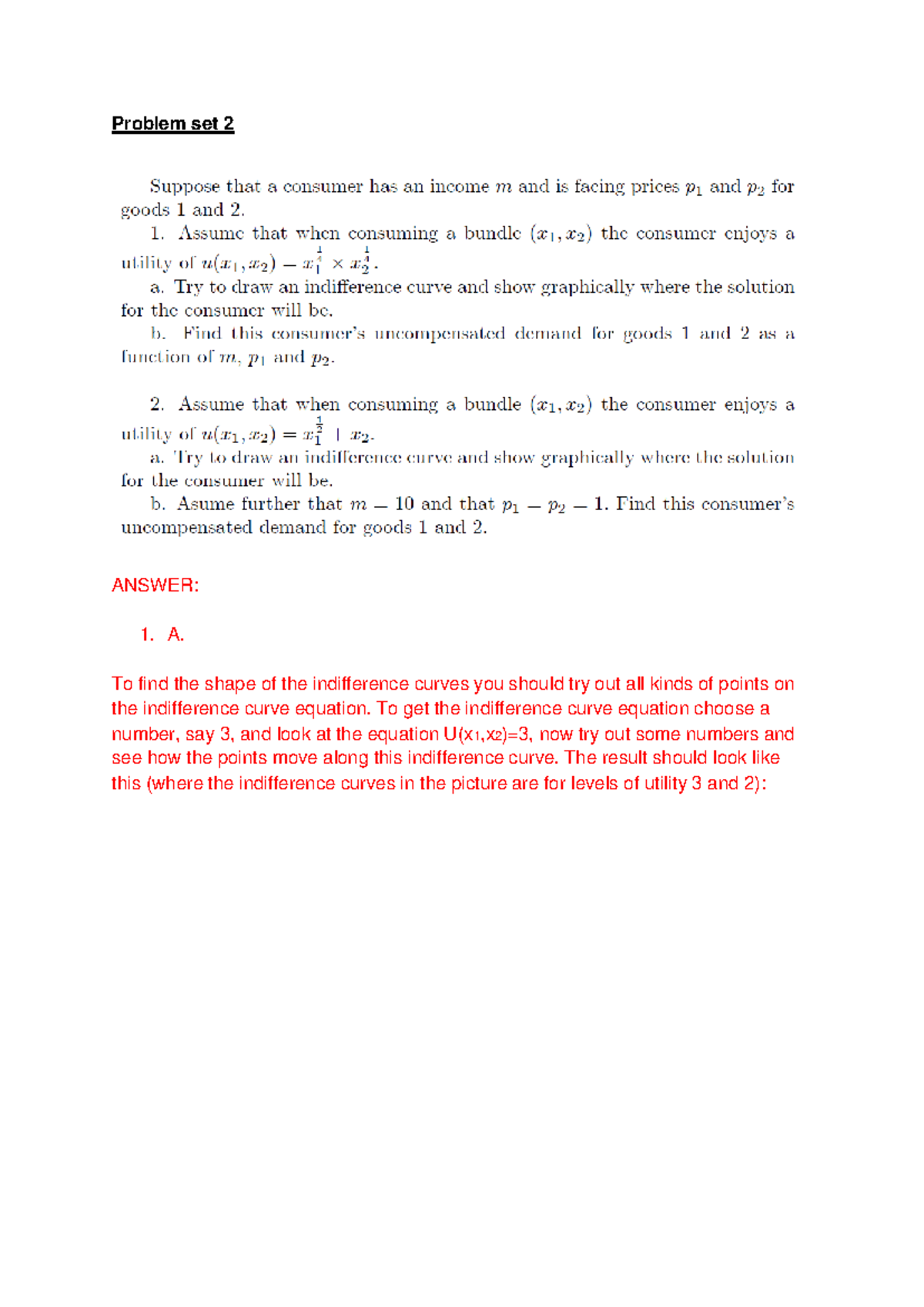 Problem Set 2 Solutions - Economics Concepts Explained - Studocu