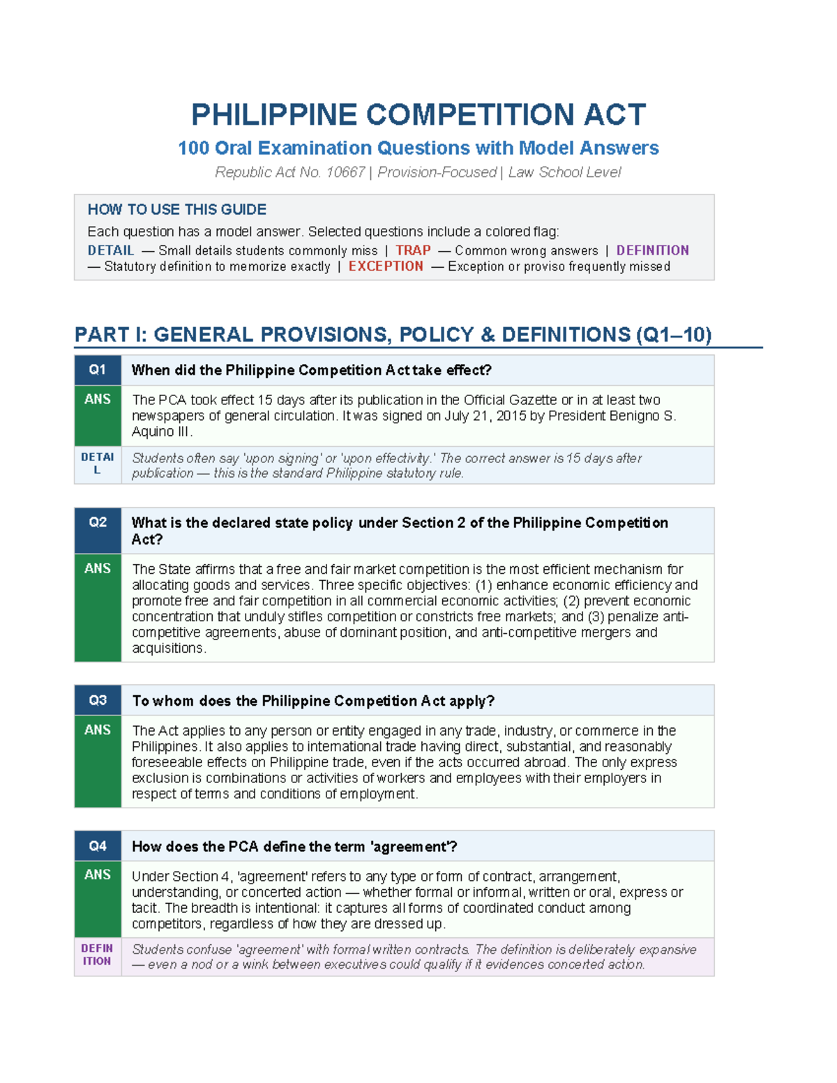 PCA 100 Oral Exam Questions with Model Answers and Key Details - Studocu