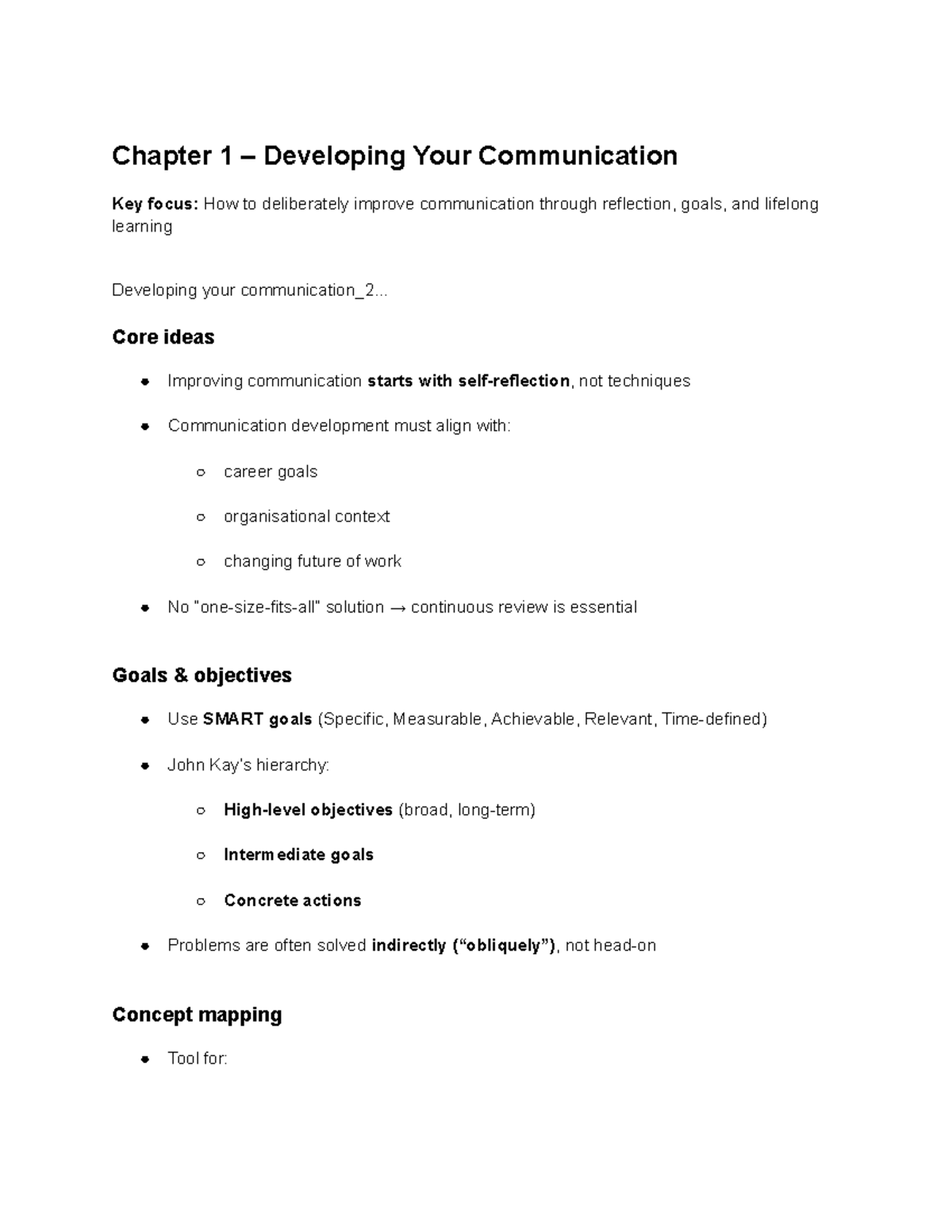 Comm 101: Chapter Notes on Communication Development and Analysis - Studocu