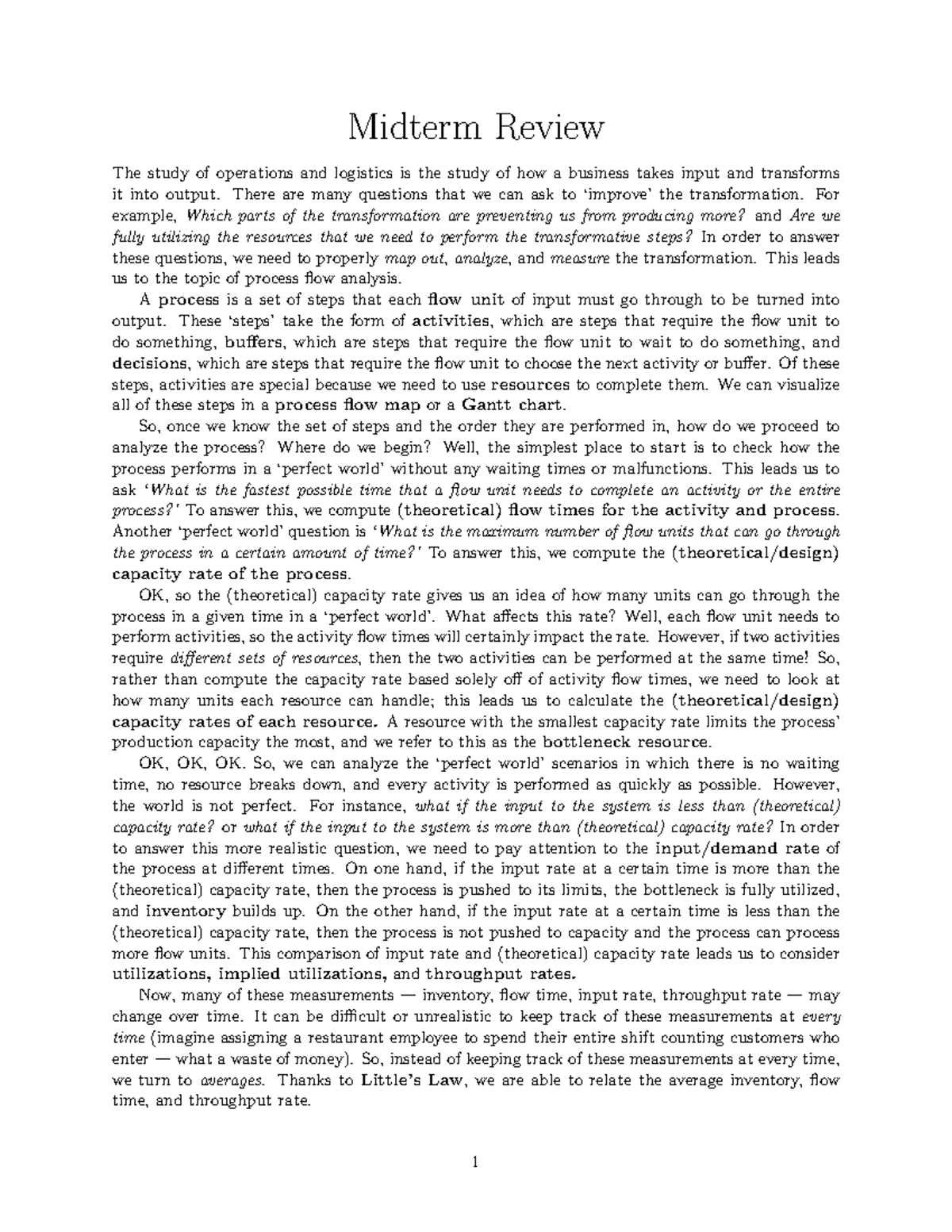 Midterm Review - with answer 204 - Midterm Review The study of ...