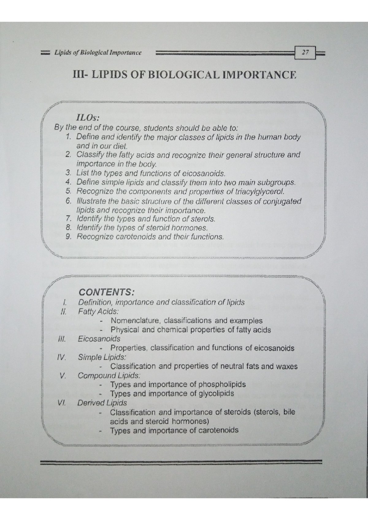 Lipids of Biological Importance - MBCH 2023 Study Notes by Dr. Oloyede ...