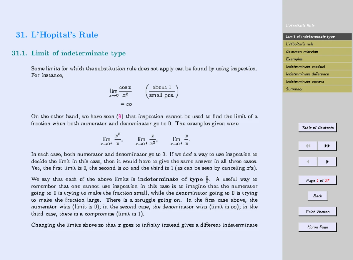 MATH 322 - Final Exam Study Notes on Ordinary Differential Equations I ...