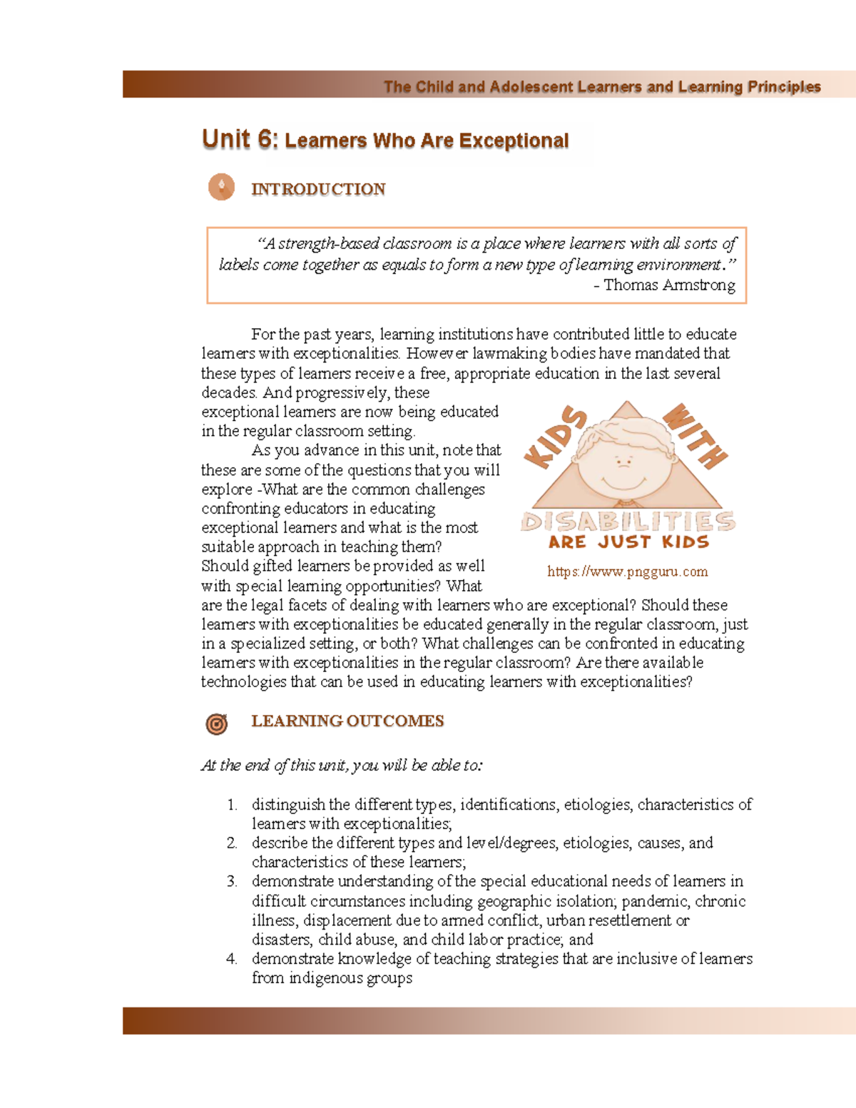 SPED-UNIT-6.1: Understanding Exceptional Learners and Giftedness - Studocu