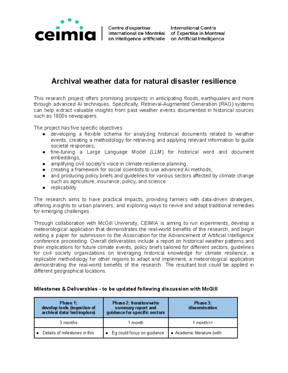 Archival Weather Data for Disaster Resilience: Research Outputs ...