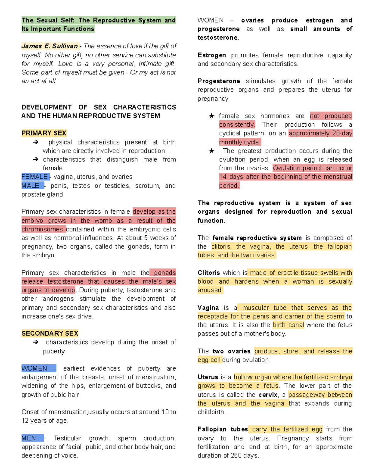 UTS - Final-TERM - hahahahahah - The Sexual Self: The Reproductive ...