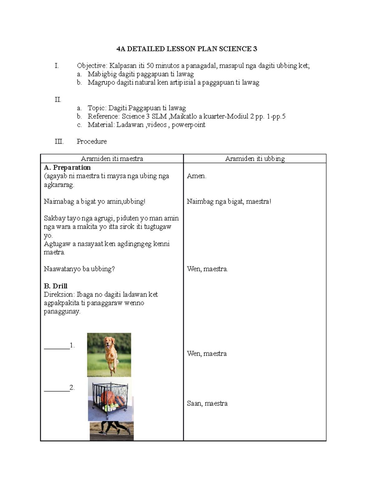 Salvador LP (Q3-WEEK 5) - 4A DETAILED LESSON PLAN SCIENCE 3 I ...