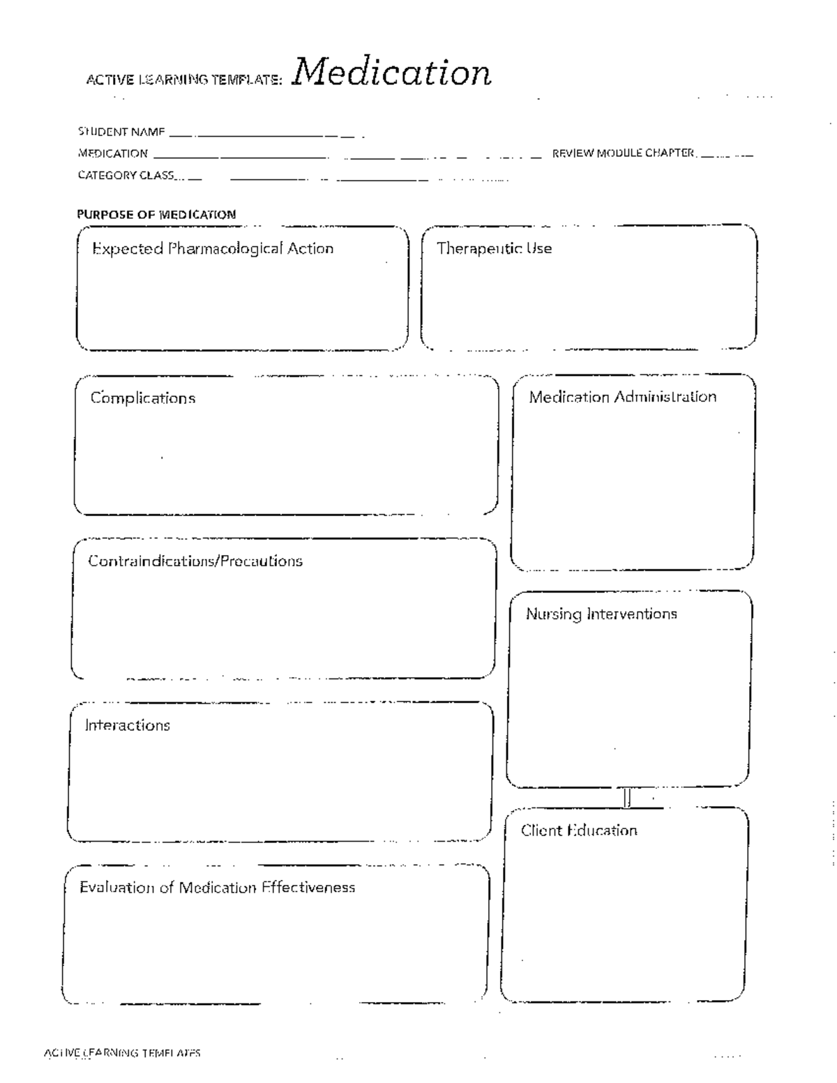 CPE Medication Form (1) - NU-131 - ACTIVE LEARNING TEMPLATE: Medication ...