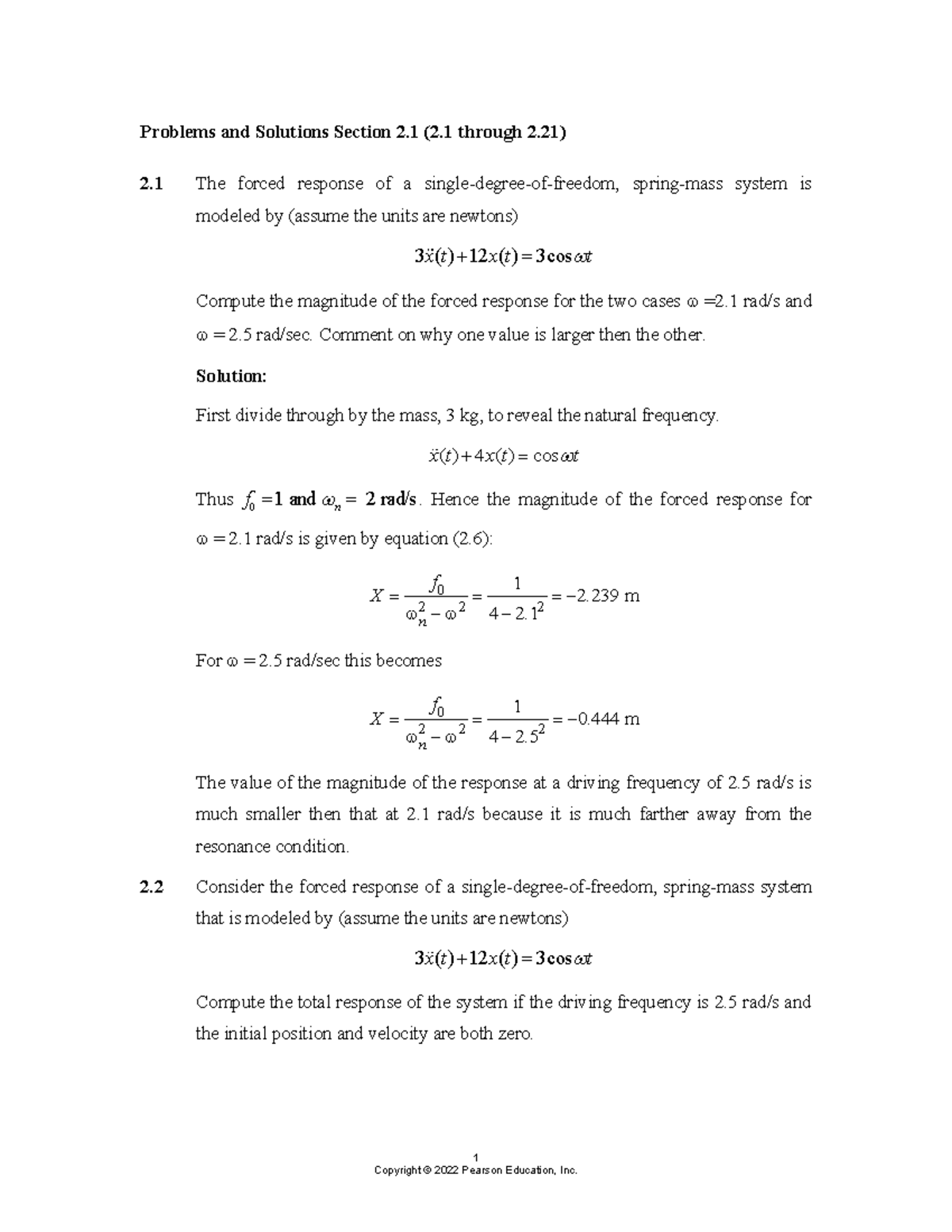 Solutions to Problems 2.1 to 2.19 - Mechanical Engineering - Studocu