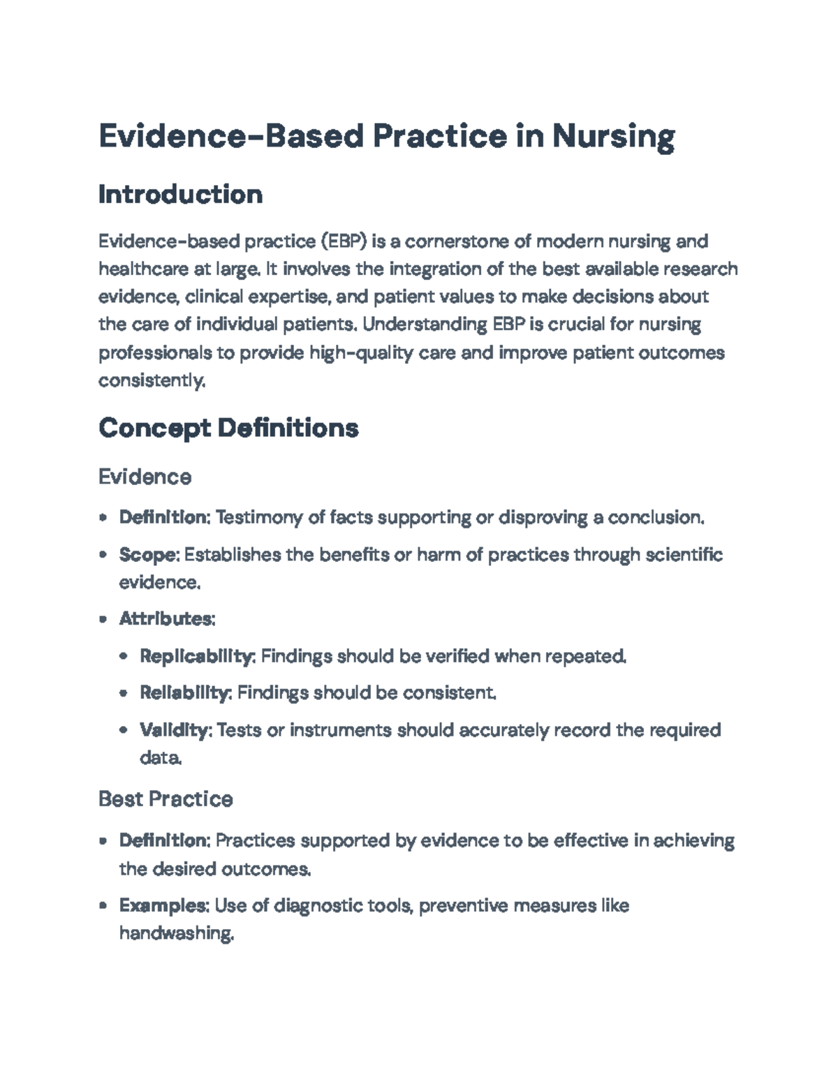 Evidence-Based Practice in Nursing: Integrating Research and Care ...
