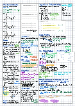 Cheat Sheet for Final Exam: Advanced Calculus Concepts and Techniques ...